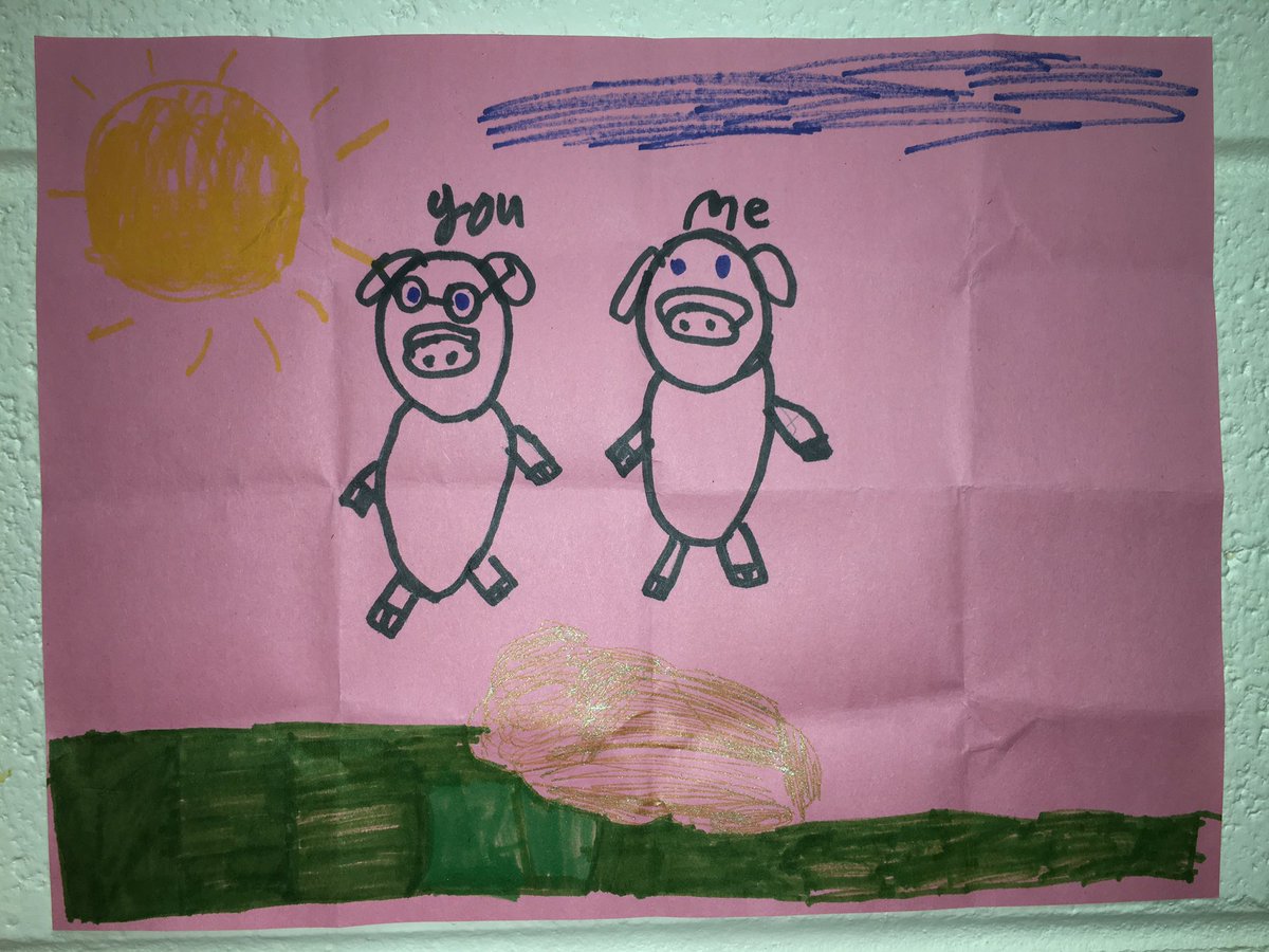 When you and your student share a love for pigs... 🐷 ❤️#happyfriday #strongbravebright