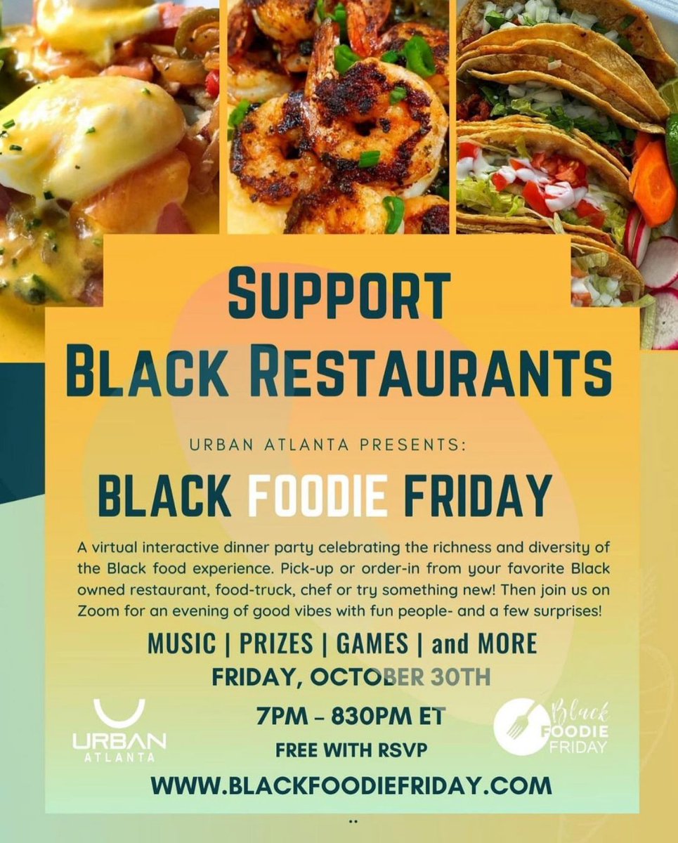 It's "Foodie Friday" again, and we want to know one thing...Have you registered for the next Black Foodie Friday Virtual Dinner Party yet?!? 🤔 October 30th, join our <a href="/blkfoodiefriday/">BlackFoodieFriday</a> friends for a night of good vibes! Registration is FREE! blackfoodiefriday.com