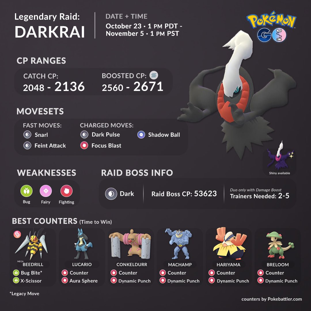 Pokemon GO: Shiny Darkrai guide