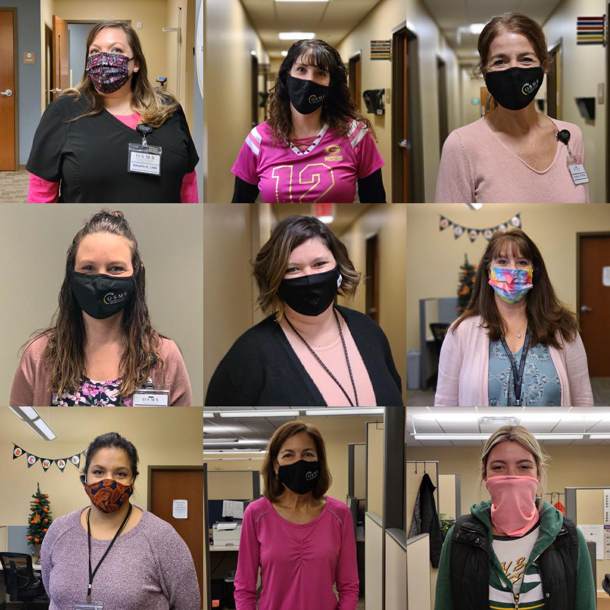 OSMSGB's tweet photo. Today our team members wore pink to join survivors, patients, family and friends, to honor lives lost, promote early detection, and support those impacted by breast cancer. #wearitpinkday #breastcancerawareness #breastcancerawarenessmonth #LifeatOSMS https://t.co/oFrr02mLDx