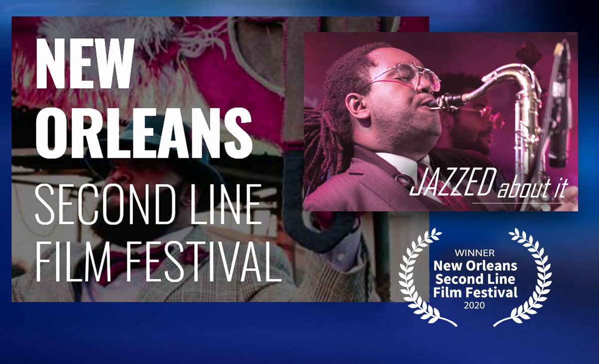 jazzedaboutit's tweet photo. We're overjoyed to announce that Jazzed About It is the winner of Best Web Series at the 2020 New Orleans Second Line Film Festival!  Watch at https://t.co/WTyUPP09q6
#jazz #jazzfestival #filmfestival #newjazz #jazzduringcovidshutdown https://t.co/lWC0v7bgTT