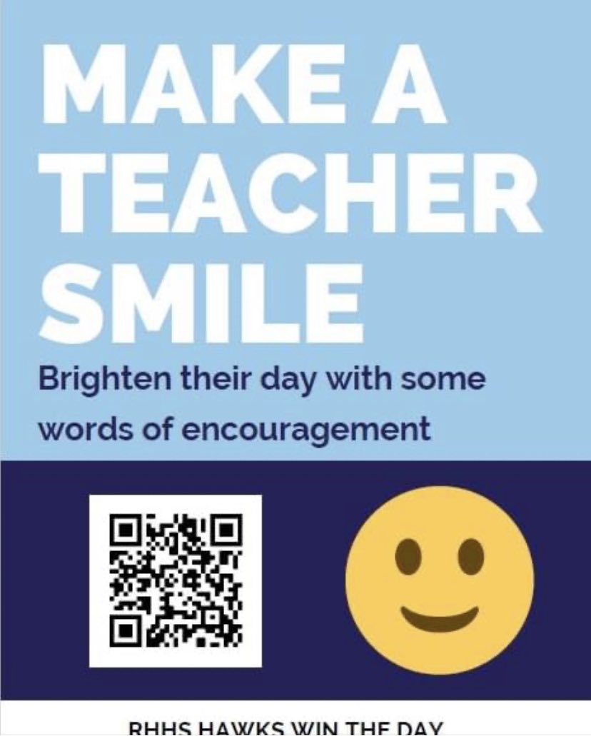 STUCOHeath's tweet photo. Scan the QR code and fill out the form to brighten a teacher’s day! #retweet https://t.co/Z0BnsiXrF7