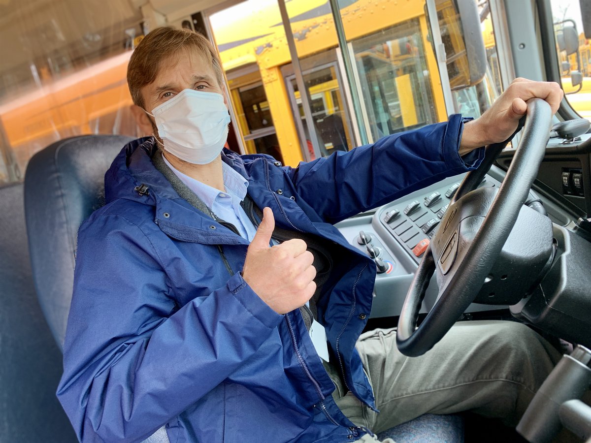 rocklandboces's tweet photo. Our #RocklandBOCES Transportation team has gone the extra mile to maintain a culture of health + safety. “Plastic curtains were specially installed + add an extra layer of protection,” said Route Inspector George Villafane. #BOCESproud #STOPAndSayThankYou #NSBSW #SchoolBusStrong https://t.co/TL3is2Iji3
