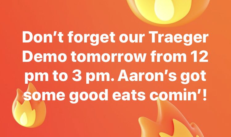 colonialhrdware's tweet photo. We’ll see you tomorrow! Yum yum! https://t.co/rbeJ8YTk45