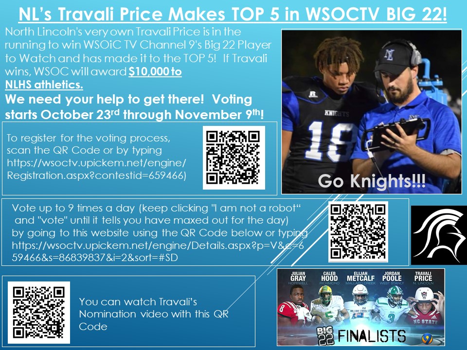 Let's make Travali #1!!!  <a href="/NLHSFOOTBALL18/">KNIGHTS FOOTBALL</a> <a href="/NLHSKnightsPTO/">NLHSKnightsPTO</a> <a href="/NlhsSports/">NLHSSportsBoosters</a> <a href="/nlhs_athletics/">NLHS ATHLETICS</a> <a href="/NL_softball/">North Lincoln Softball</a>