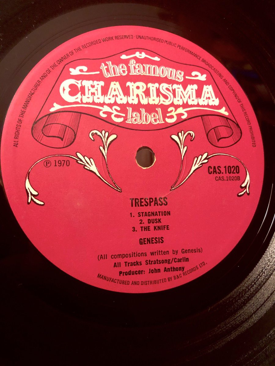 BenHalligan's tweet photo. "Lead Voice, Flute, Accordion, Tamborine and Bass Drum." 50 years old, today. Been listening since English teacher recommendation @winterfoldhs. @genesis_band @genesis_news #theknife #vinyl #pinkscroll #charismarecords https://t.co/tyS2LBUxIR https://t.co/MElTVb9JUN