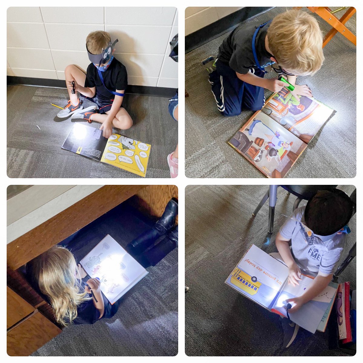 mrsamock's tweet photo. We had so much fun in our bat cave today! These firsties learned about echo location and enjoyed reading with flashlights. I am so proud of all that they are accomplishing in first grade! 🤍🦇 #FMEistheplacetobe https://t.co/gYlbFUnBzH