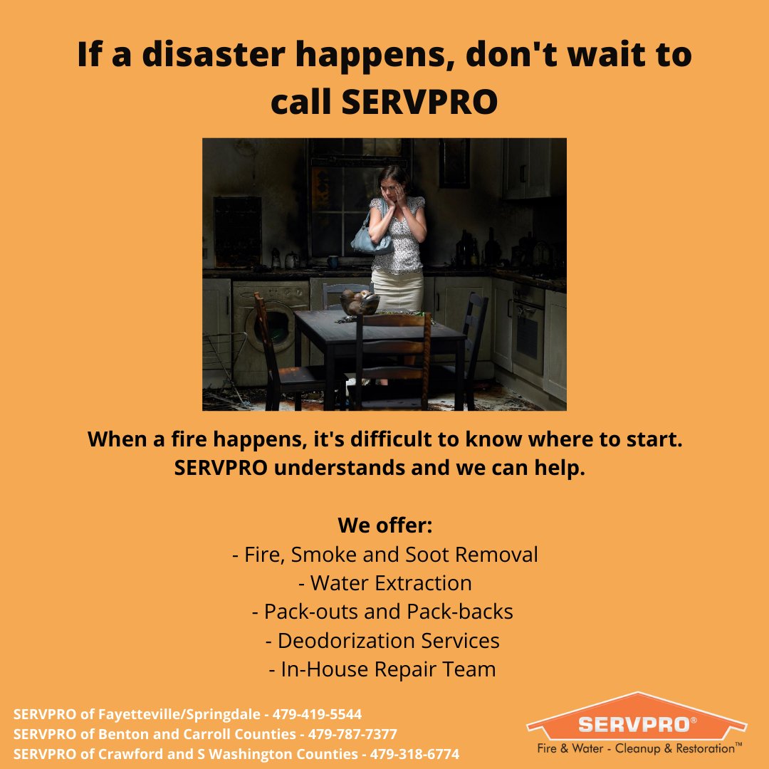 If a disaster happens, don't wait to call SERVPRO.