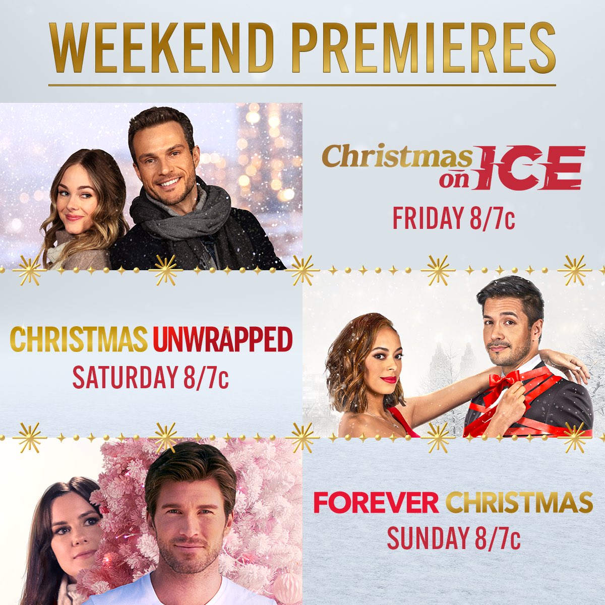 It’s finally that time of year! Make sure to watch #ItsAWonderfulLifetime and #ChristmasUnwrapped on @lifetimetv at 8/7c this weekend!