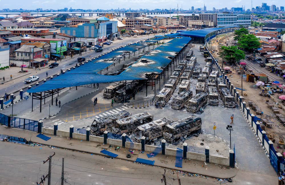 Oyingbo Bus Terminal with BRT Buses.  #HealingLagos