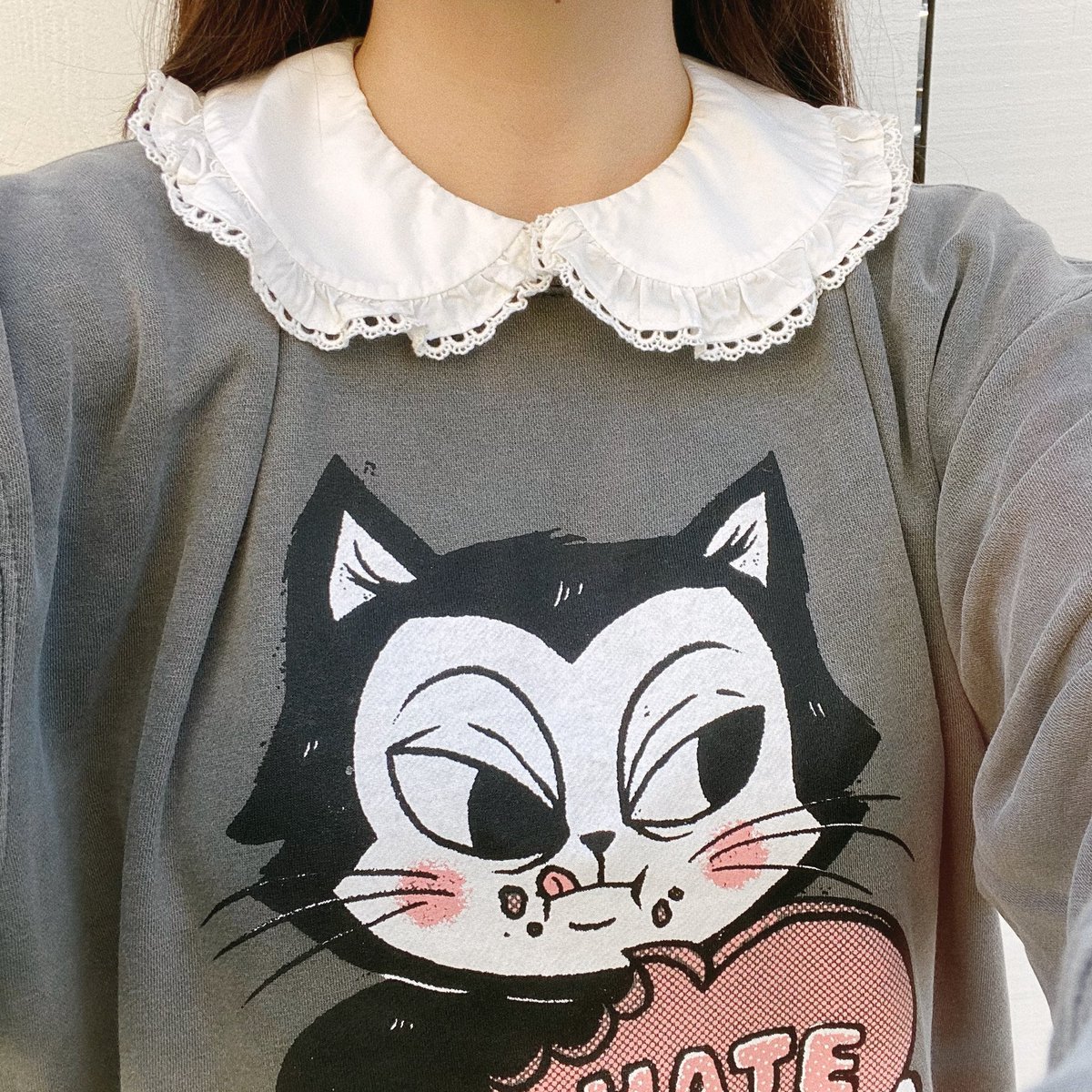 jasmine_blu's tweet photo. Kitty sweaters are finally back in stock just in time for the chilly weather 🌧 https://t.co/1XnUj5ib0h