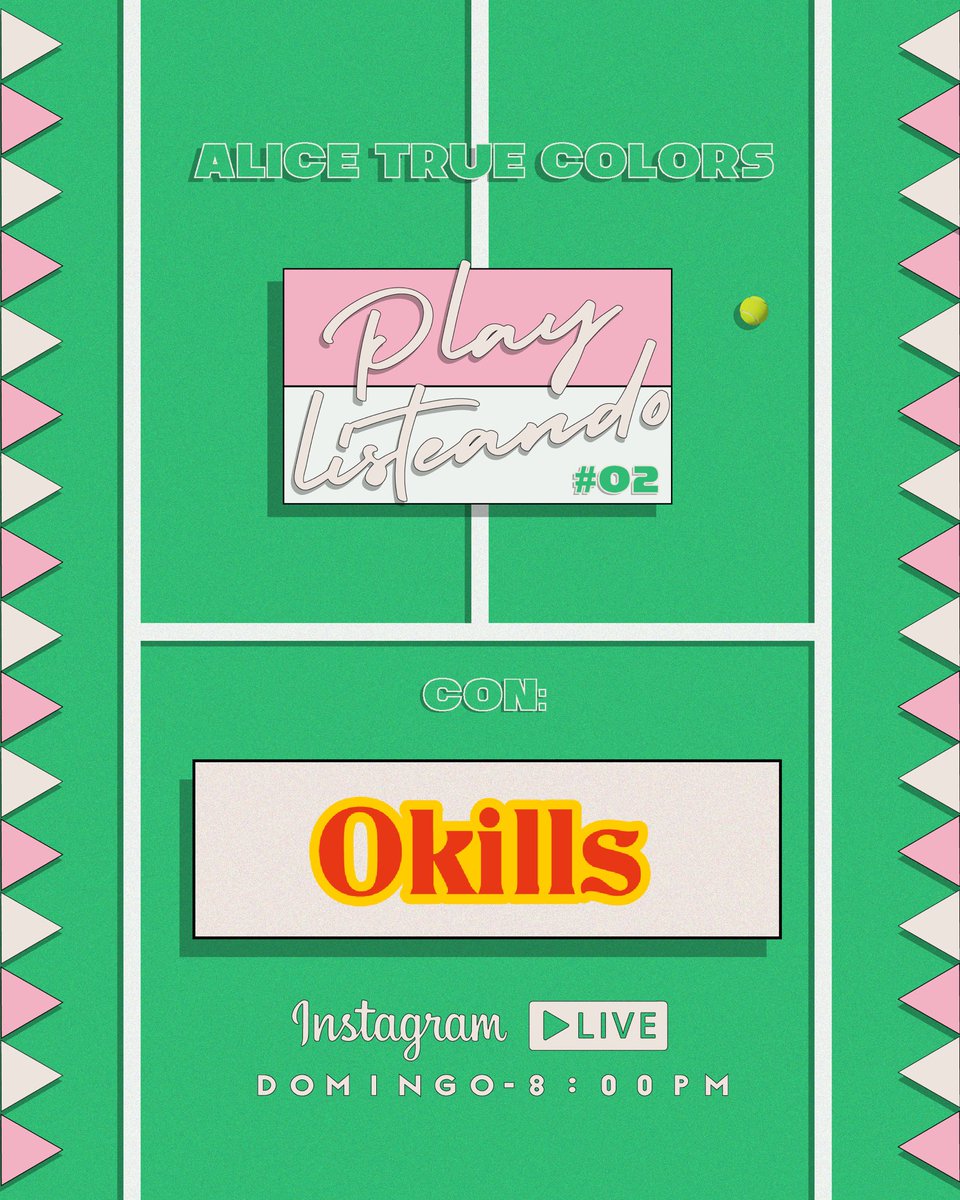 AliceTrueColors's tweet photo. Playlisteando #02 ft. @somosokills este Domingo 8:00PM por Instagram LIVE ✨. https://t.co/8Sqo0QdpjZ