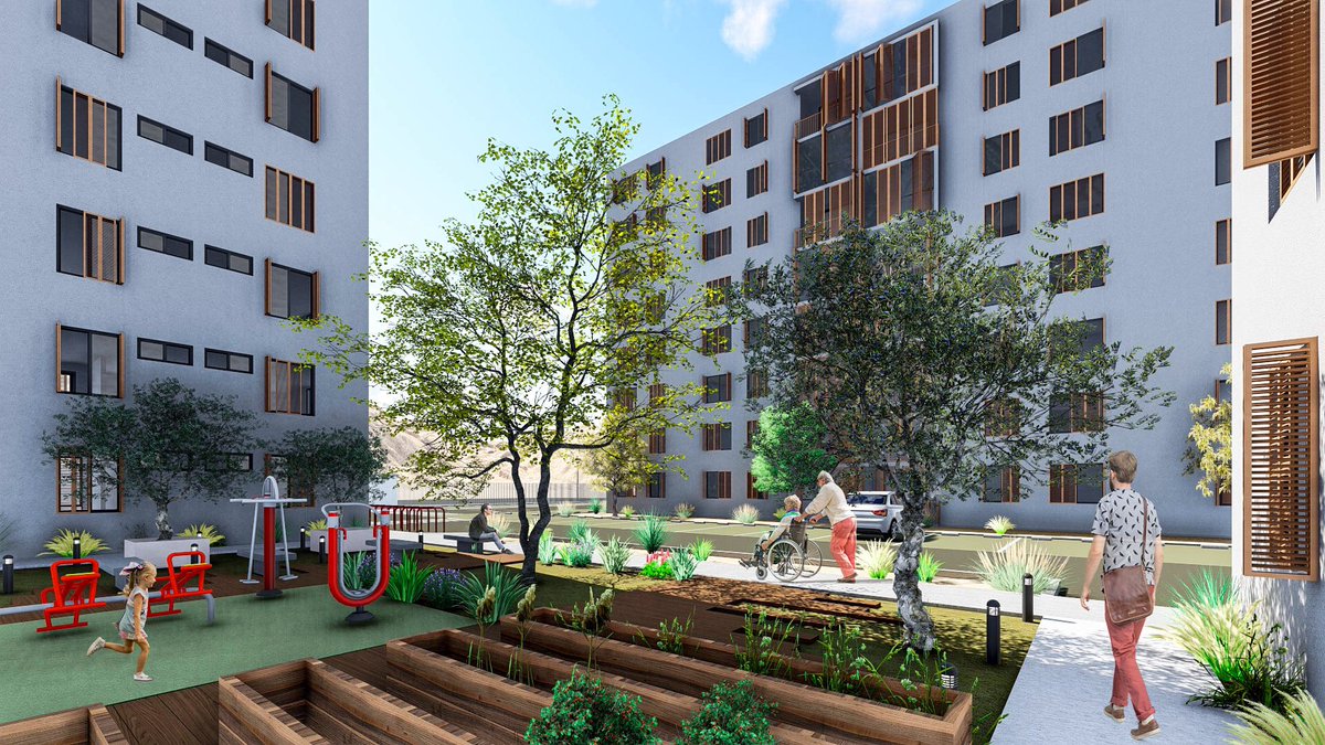BiourbanA's tweet photo. Condominio Sol de Atacama. BIOURBAN. Proyecto seleccionado por el Ministerio de Vivienda y Urbanismo 2020. Proceso DS19 integración social sustentable.   #biourban #minvu #construccionindustrializada https://t.co/0O9PgTFuZa