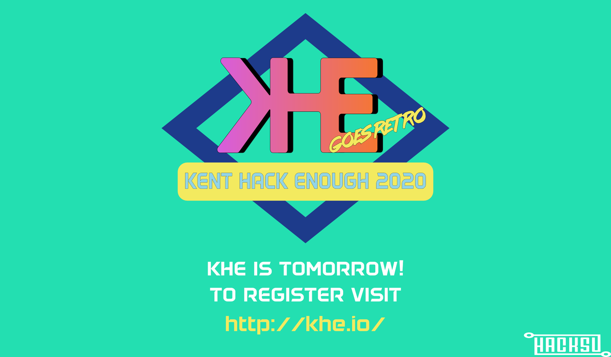 KentHackEnough's tweet photo. Kent Hack Enough 2020 is TOMORROW! Get your registration completed at https://t.co/IgGkSzh1FS.

Also, check out the awesome lineup of events we have on our schedule: https://t.co/TvLTQnfNZS https://t.co/T7qygc3STw