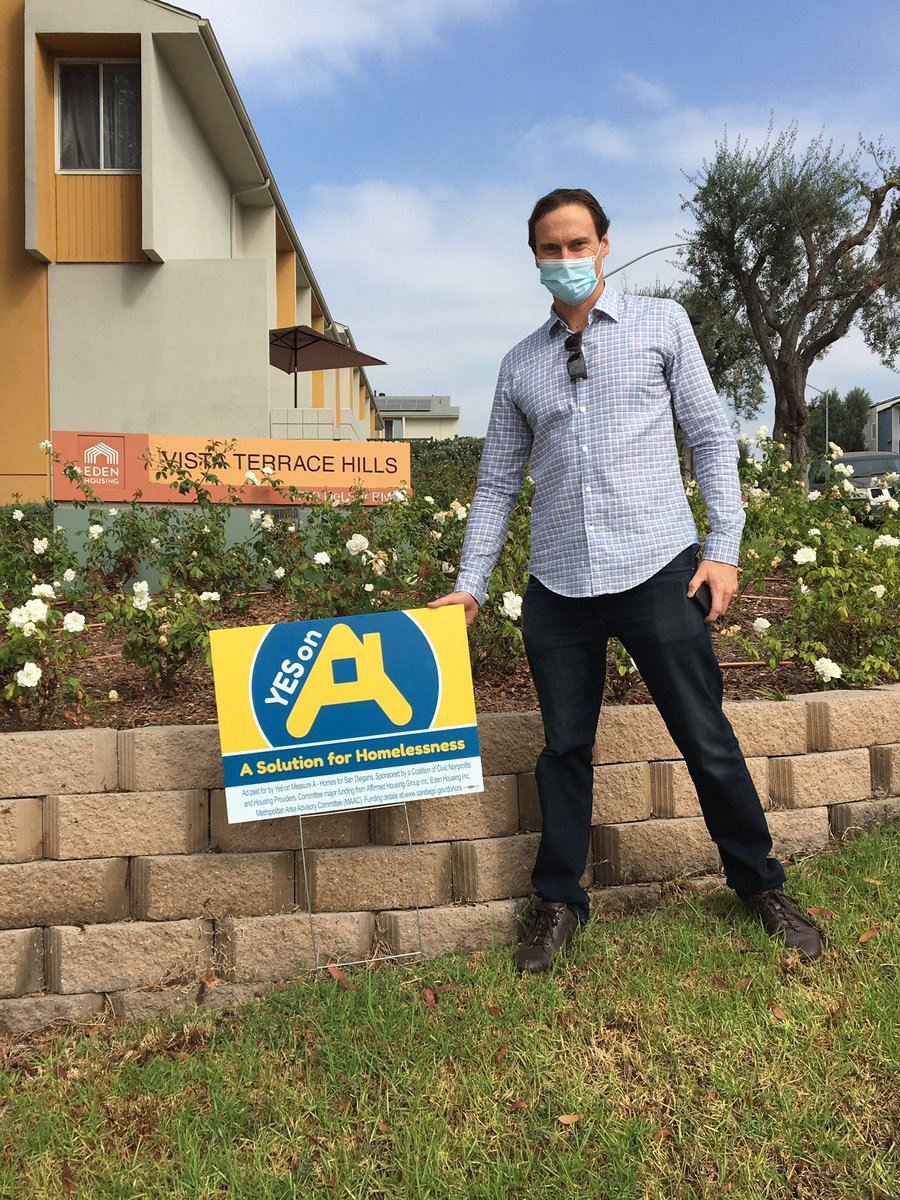 San Diegans, vote #YesonA as a solution for #homelessness! @homesforsd creates enough affordable homes so that every veteran and child in SD experiencing homelessness could have access to a home. It also provides thousands of affordable homes for low-wage families, seniors, &amp; PWD