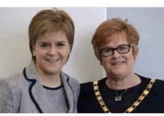 Is it just me or does Nicole Sturgeon’s mum look like she’s about to belt out Candle in the wind?