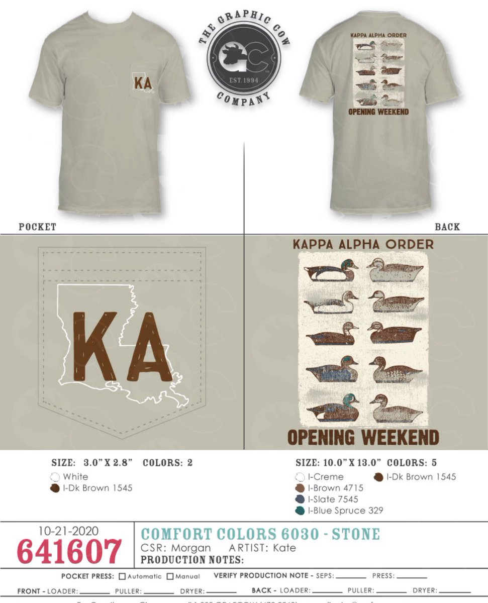KA Opening Weekend shirts are now available! Order yours today!!

thegraphiccowcompany.com/campus/tbanker…
