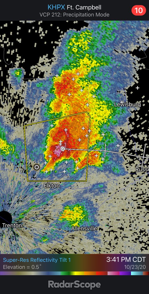 LilTym687's tweet photo. #STORM12ALERT  Severe Thunderstorm Warning for Todd County in KY until 4:00pm. #KYWX https://t.co/A2mGBAkDO9