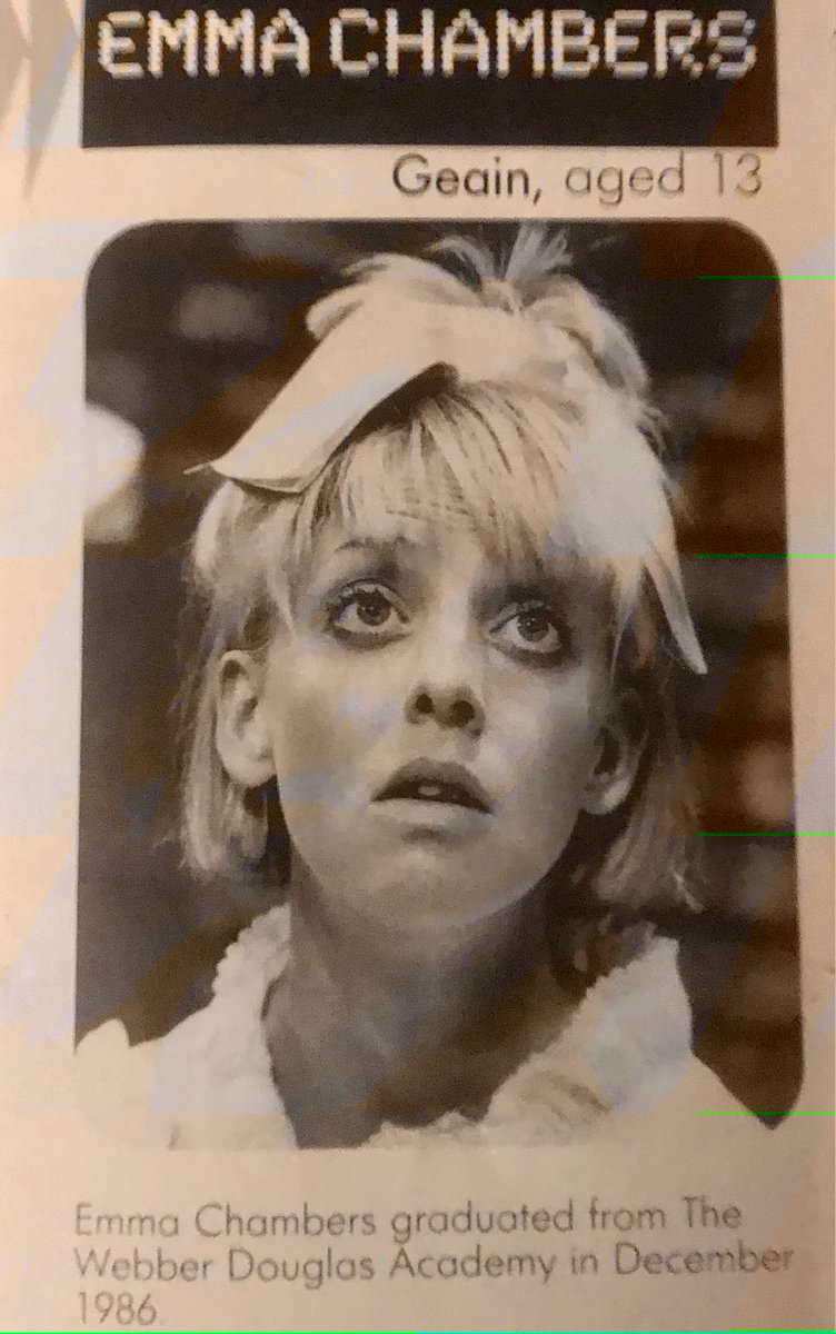TerriPaddock's tweet photo. Also in #Henceforward, new drama school grad #EmmaChambers reprised her @thesjt role as @IanMcKellen's 13-year-old daughter.
Chambers, of course, became best known for her roles in #NottingHill & TV's #TheVicarOfDibley. She died of heart attack in 2018, age 53. #DudleysProgramme https://t.co/fiFC87K0Tx