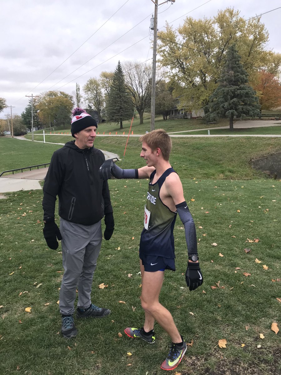 Riverside’s Ben Schroder is fired up...why? Because he just qualified for state cross country