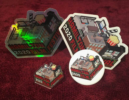 HamiltonFilm's tweet image. Wear, or collect, a little piece of Hamilton Film Festival history with our limited edition pins and stickers! Now available in our store. Only 40 items of each. hamiltonfilmfestival.com/store.html #HamFilmFest #HamOnt #FilmFestival #Swag