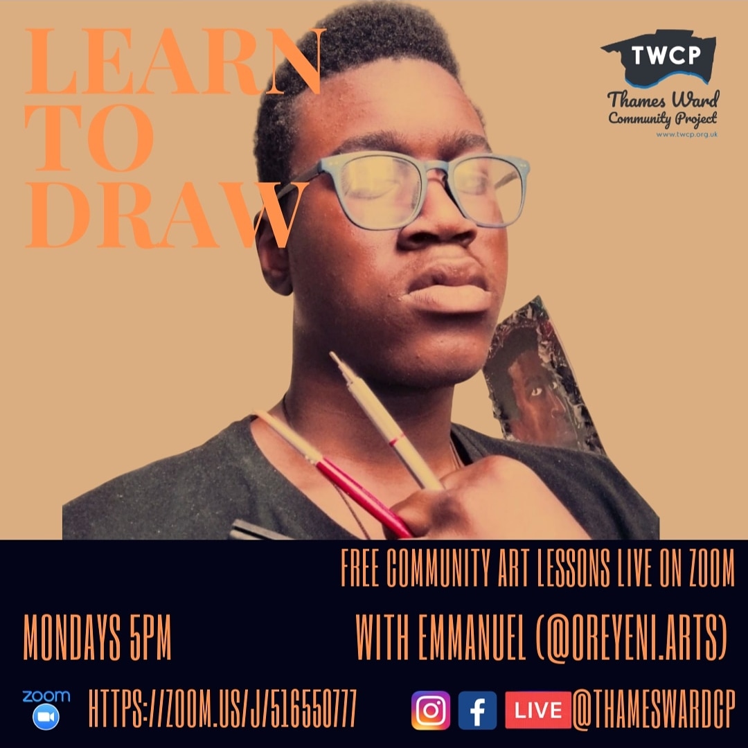 BDRenew's tweet photo. If you're looking for things to do, you can learn how to #DrawWithEmmanuel  every week.

Join @ArtsOreyeni at 5pm every Monday on Zoom, Facebook and Instagram. 

It's FREE to join,  all you need is a pencil, rubber, sharpener, a piece of paper and a cotton bud or tissue paper. https://t.co/0Y64Vq3Cyt