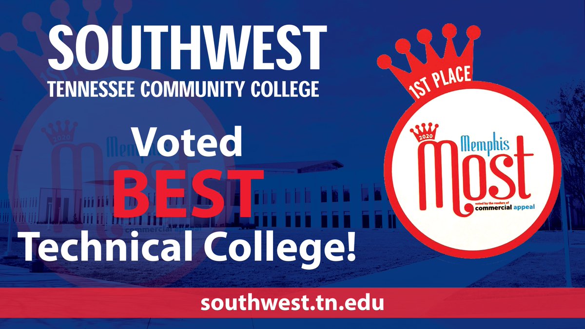 SouthwestTN's tweet photo. Received the news! Super excited we are voted Best Technical College in @MemphisNews Memphis Most contest! Super proud of our faculty and their dedication to preparing students for the workforce!#memphismost @CollegeSystemTN @AchieveTheDream @TNPromise @TNReconnect @SCSK12Unified https://t.co/PNu7GuFW4K