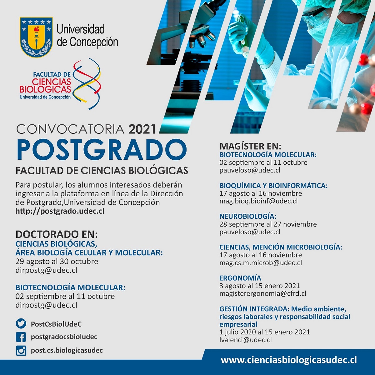 Postgrado Facultad de Ciencias Biológicas - UdeC tweet media
