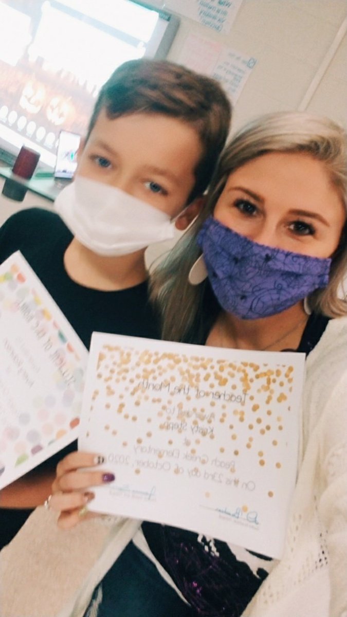 kristystepp's tweet photo. I am so blessed to work with the group of people that I do. Thank yall so much for honor of Teacher of the Month this month. Yall are honestly that best and I love y'all. 
Teacher of the month, para of the month, and my student of the month.  #TeachHardLoveHarder https://t.co/Ul2p9cmY7Y