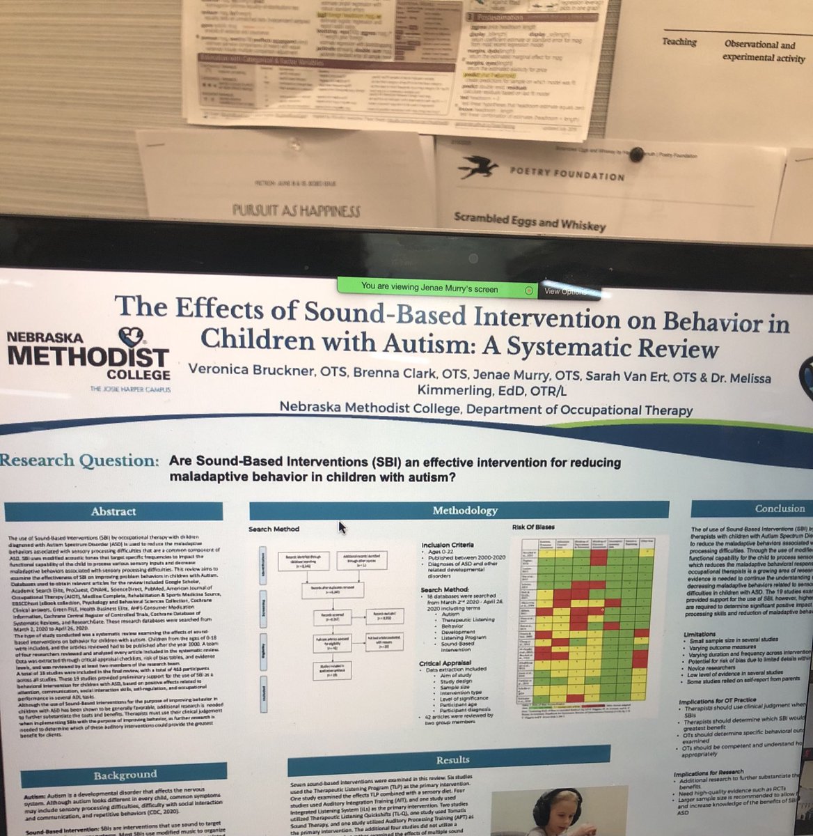 loganmurry's tweet photo. Fun to see the little sister ⁦@jenae_murry⁩ present her team’s OT research, enjoyable end to a Friday. Need to start thinking of an OT/Pharmacy project we can work on together 🤓 https://t.co/MKDknETsgD