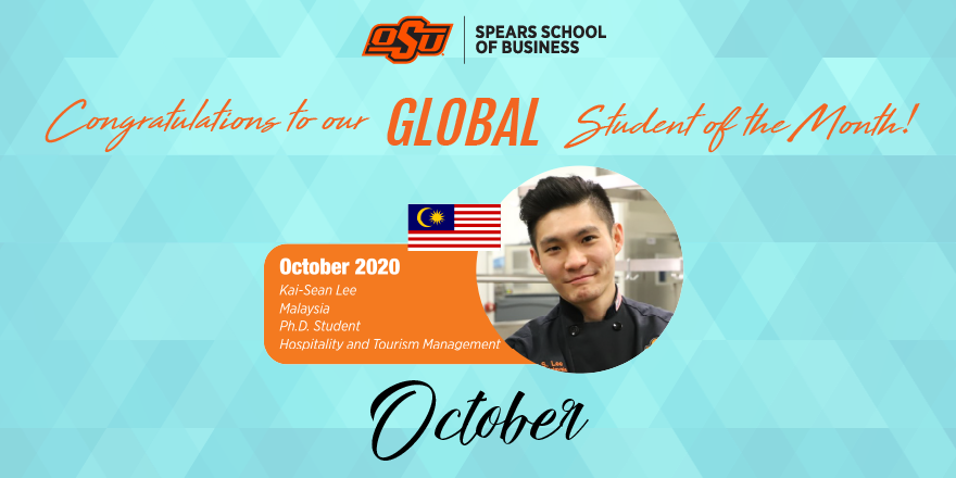 OSU_CAGLE's tweet photo. Our Graduate Global Student of the Month is Kai-Sean Lee. A native of Malaysia, Kai-Sean is currently pursuing his Ph.D. Business Administration (HTM).

Read more about Kai-Sean and his culinary passion at our website. 

https://t.co/duLxzlf5Dt

Congratulations Kai-Sean! https://t.co/AYqGTLd9qa