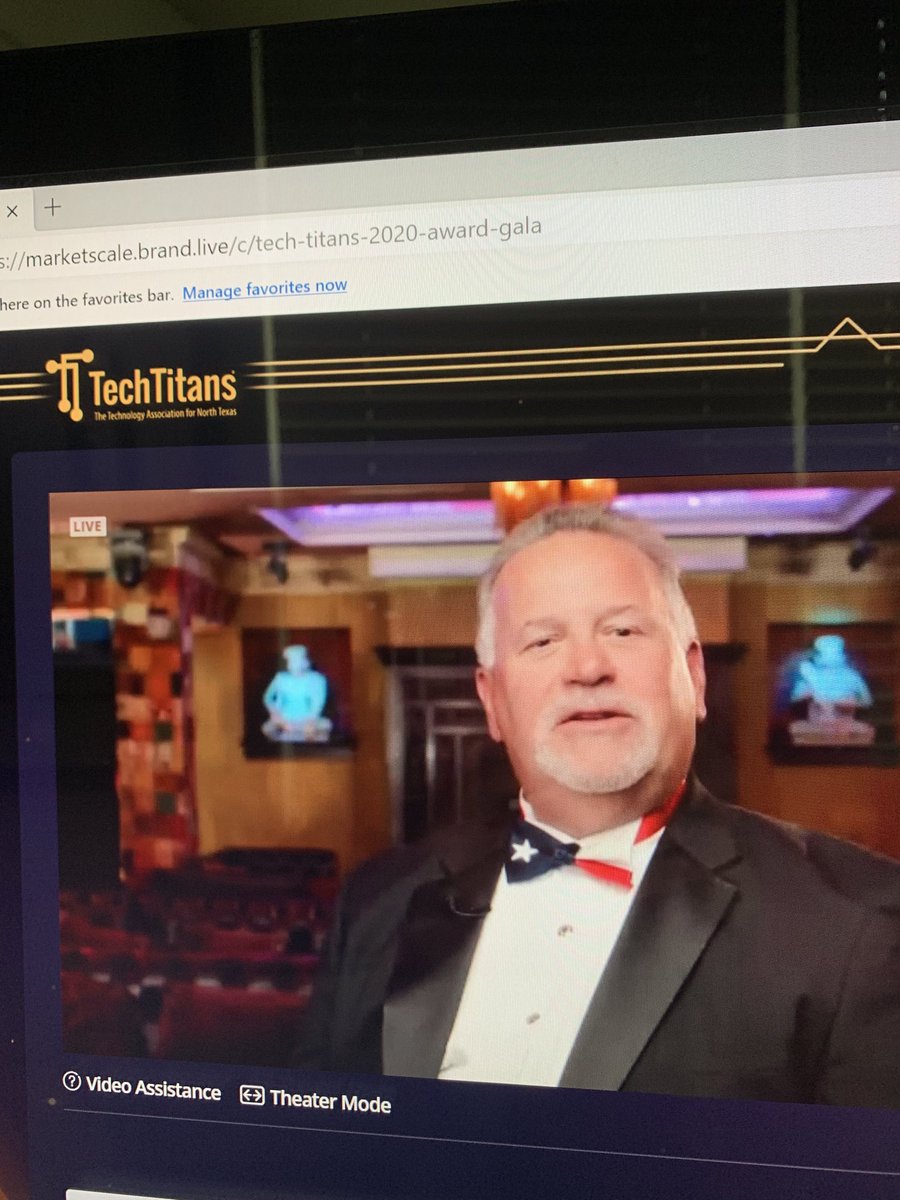 ValFreemanCEO's tweet photo. Watching Bill Sproull at Tech Titans awards!!! #techtitans #bravotech https://t.co/AOmRKU20Qg