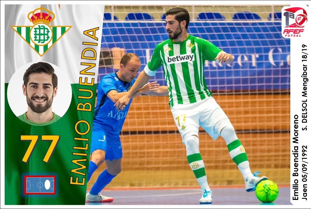 celebracionde99's tweet photo. 2 ⚽⚽ y 1os 3 puntos para su @RealBetisFS de la temporada, es la tarjeta de presentación en la #Jor5  de @emilio7buendia que le vale nuestro #CromoFutsal ENHORABUENAAAA 💪💪💪 #ILoveFutsal❤ #SomosFutsal https://t.co/OgoJiJAKZp