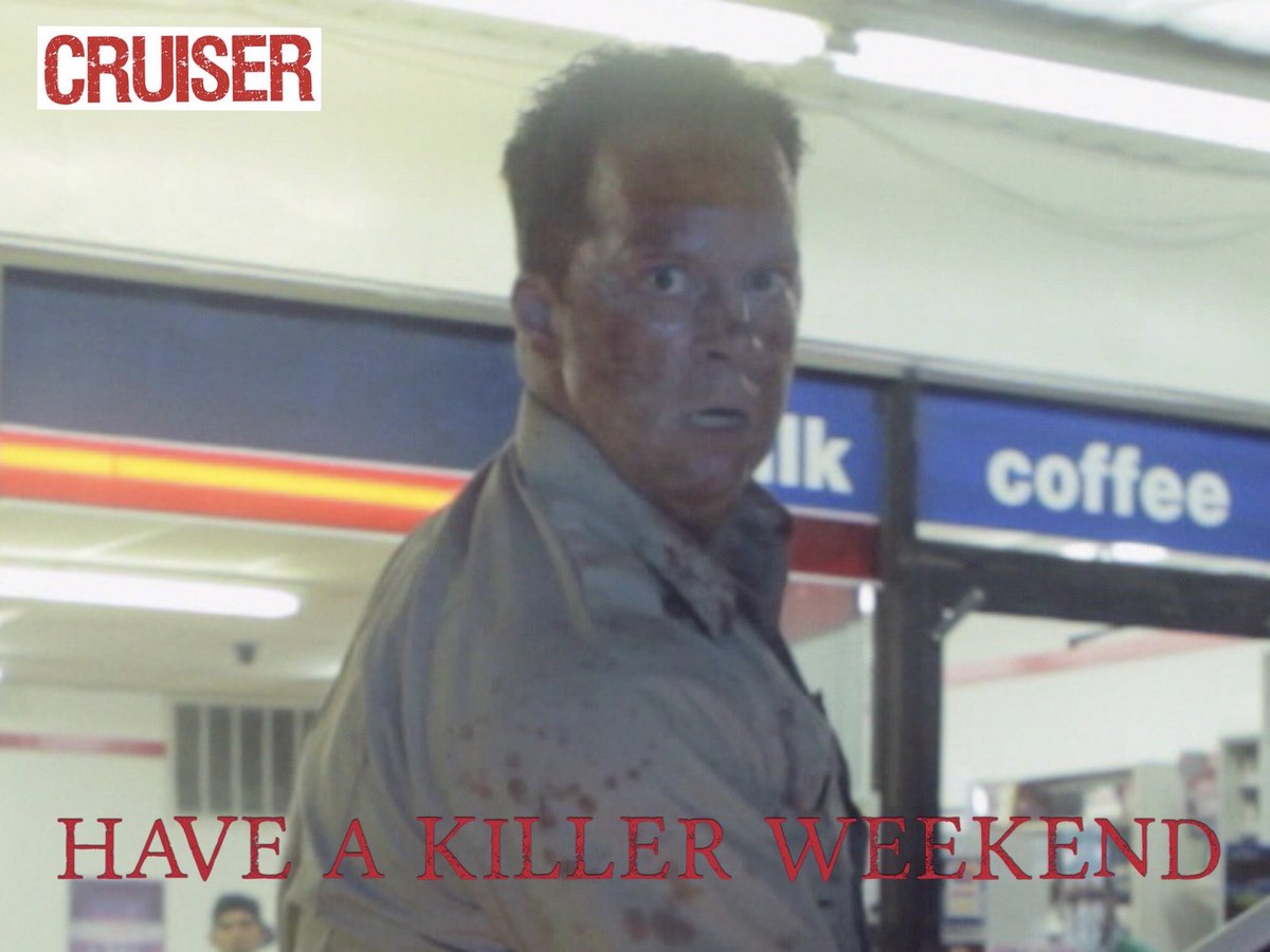 Have a killer weekend!

#CruiserFilm available now on VOD. #horror #horrorcommunity #HorrorFamily #OutNow @GravitasVOD <a href="/shuhen/">shuler hensley</a>