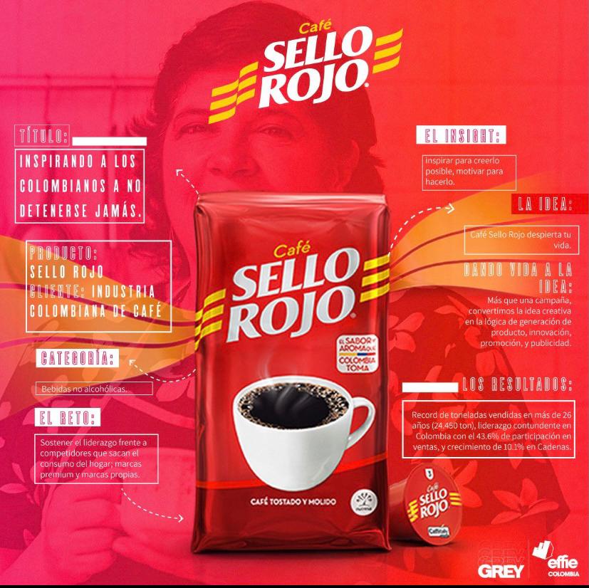 #CafeSelloRojo nos alegró con una noticia, su última campaña de comunicación fue premiada en los premios Effie con bronce en la categoría de bebidas no alcohólicas, felicitaciones a todo el equipo!!