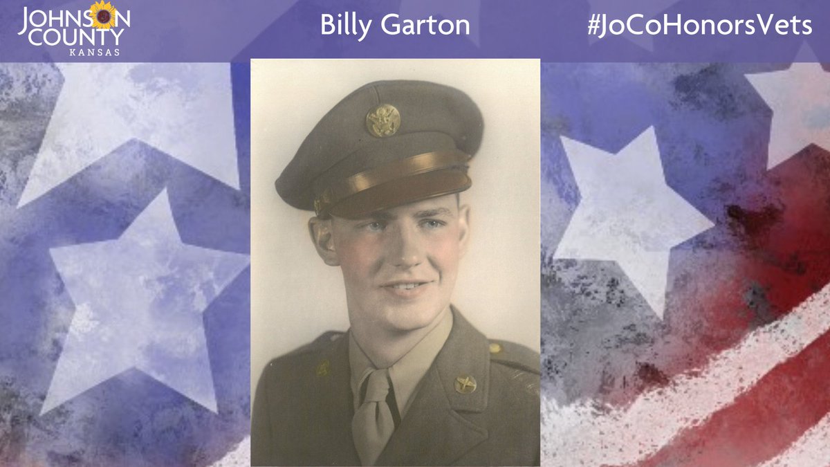 Meet Billy Garton who resides in  @CityofOlatheKS. He is a World War II veteran who served in the  @USArmy Air Forces. Visit his profile to learn about a highlight of an experience or memory from WWII:  https://jocogov.org/dept/county-managers-office/blog/billy-garton  #JoCoHonorsVets