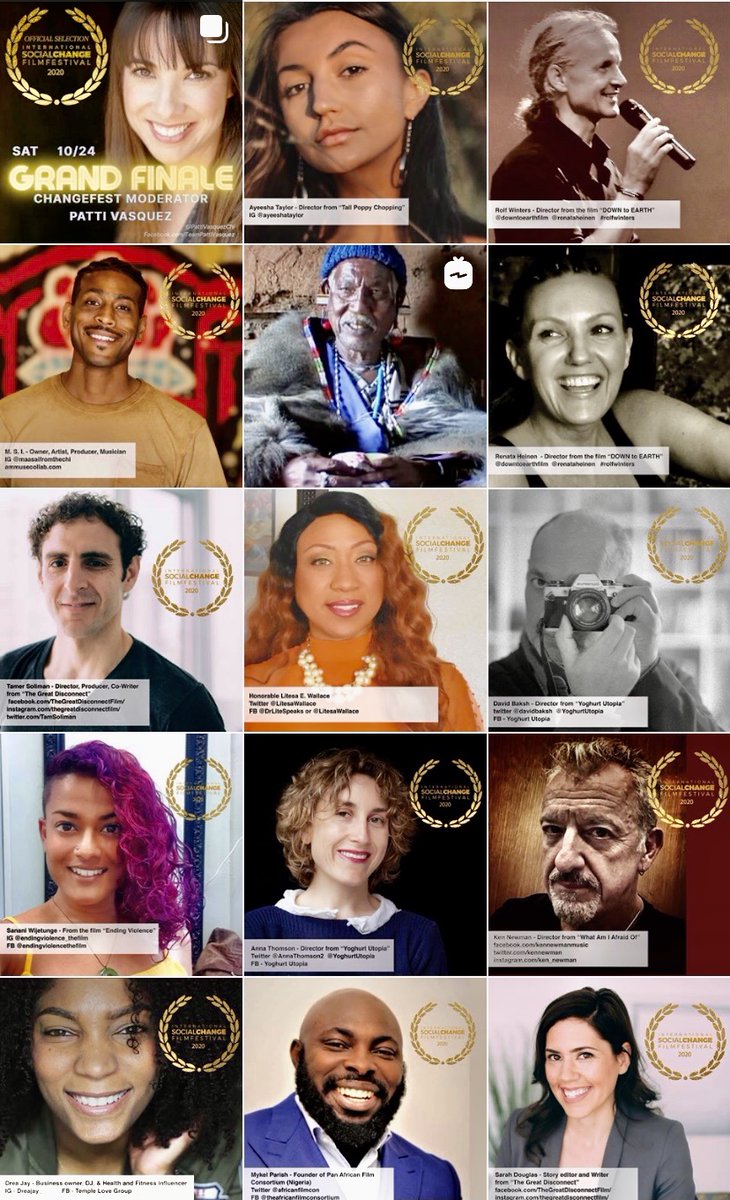 chisocialchange's tweet image. Tomorrow is the final day of our International #Film Festival #ChangeFest!

Get your passes @ ChangeFest2020.eventive.org

Watch the films @ watch.eventive.org/changefest2020 &amp;amp;

Enjoy the convos w/the rockstars tagged below between
12 - 2 &amp;amp; 6 - 8 pm CDT
Sat, Oct 24
on FB LIVE @chisocialchange