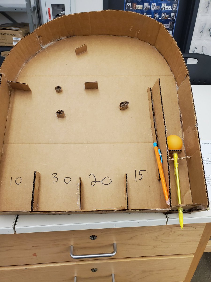 mrs_orr's tweet photo. Cardboard arcade play day today with my 8th grade classes https://t.co/tXUadEr94n