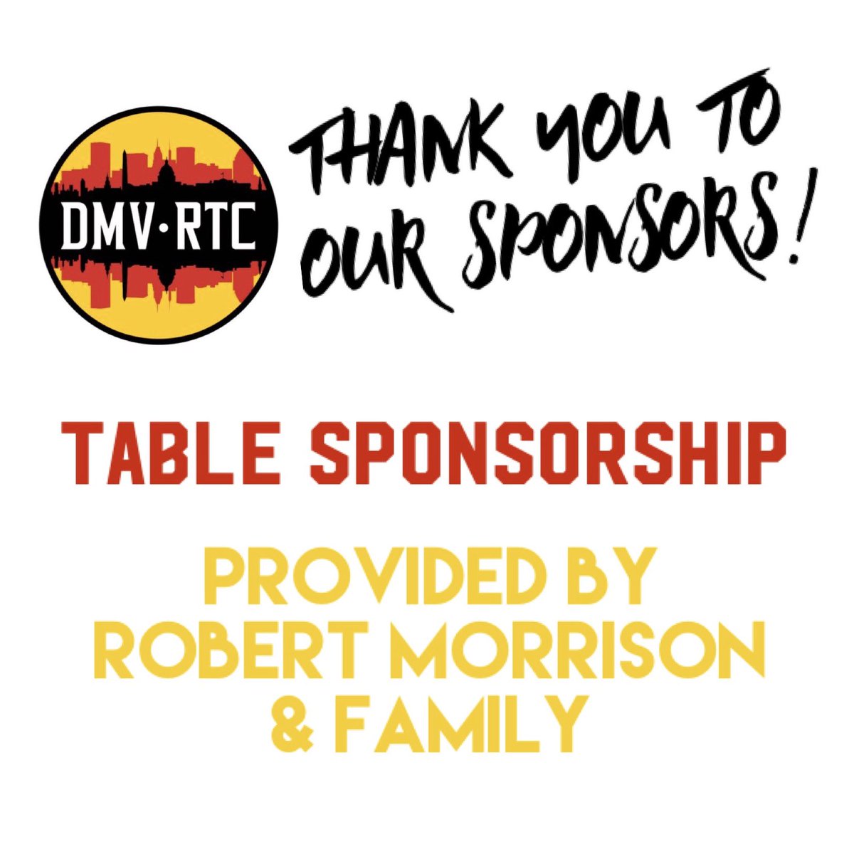 DMVRTC's tweet photo. ๐คฉ Thanks so much to Robert Morrison & Family, one of our Table sponsors for tonightโs Poker and Comedy session featuring @GregWarren!
โโ
Event will start in a little over an hour! (7:00pm est) ๐๐ผ
โโ
#dmvrtc #Wrestling #maryland #virigina #DC #gregwarren https://t.co/gNwSDCLf2w