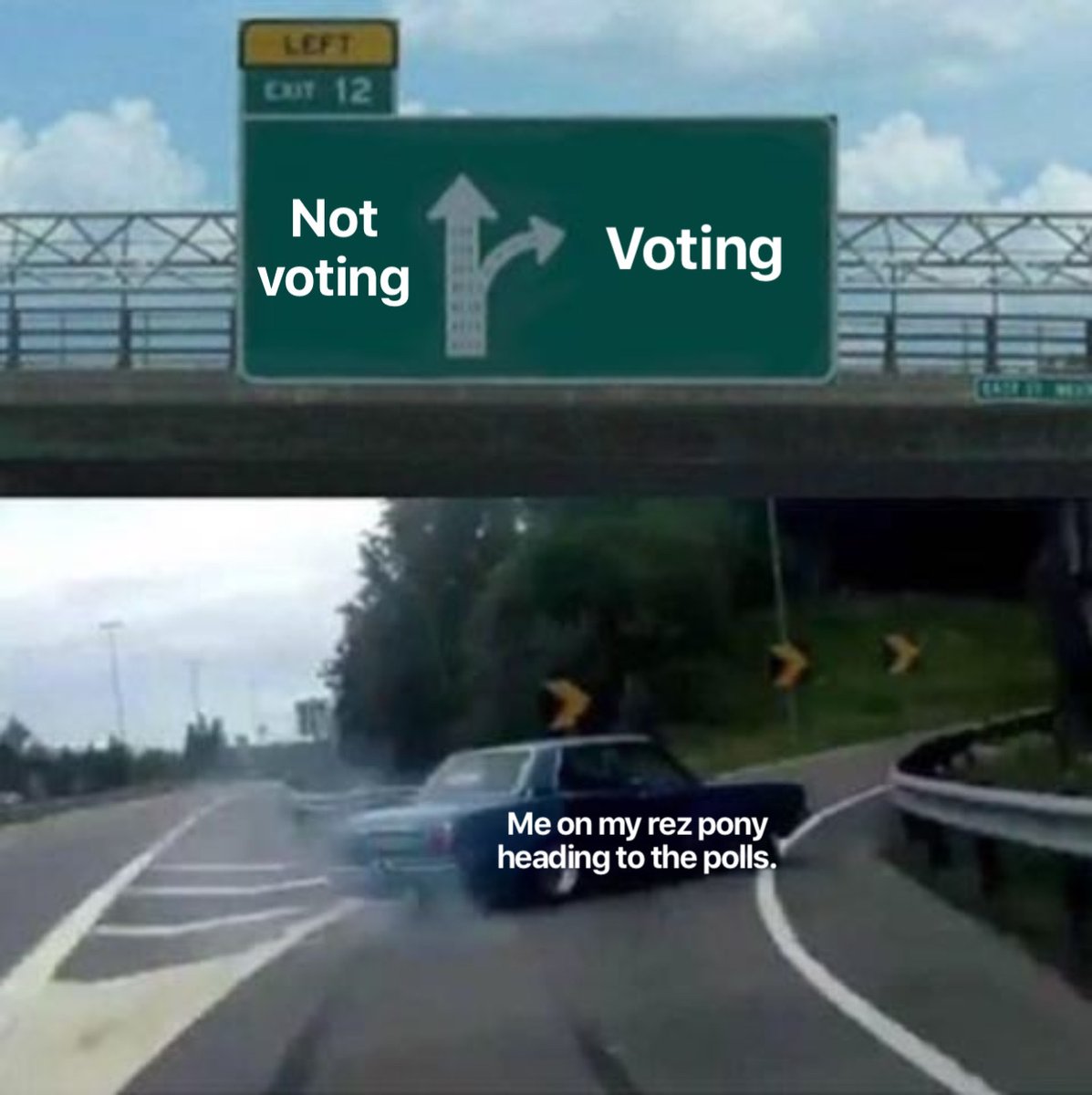 NativeOrganizer's tweet photo. Get your aunties and your uncles to the polls. Election day is 11 days away.
#NativesVote #VoteEarly By #MaskorMail
Meme by @Josue_Foto https://t.co/BB29zpaSQf