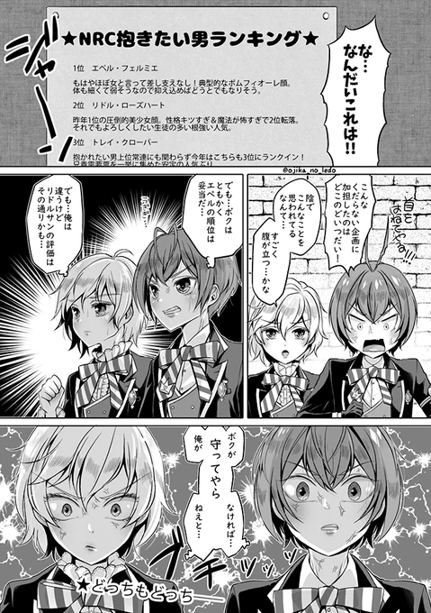 #twst_BL 
『毎年恒例NRC抱きたい男ランキング』
(リドエペ??) 