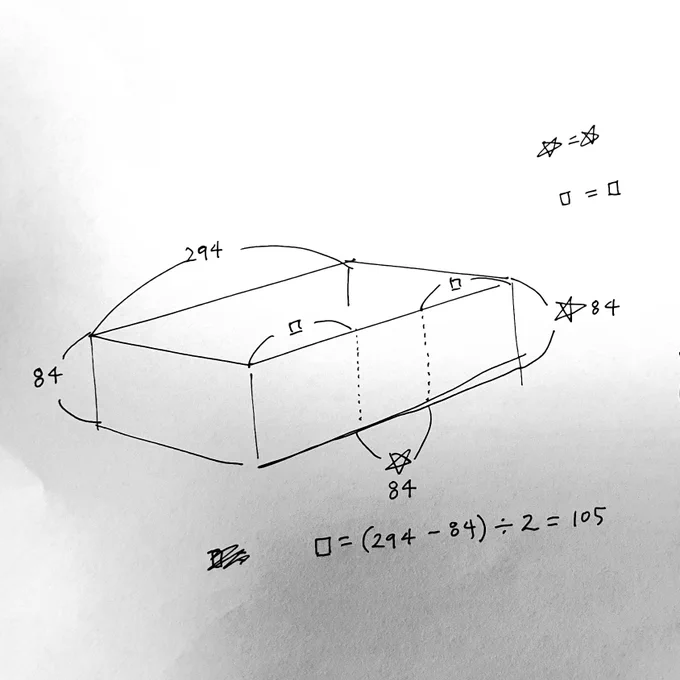 サイズによって数値は変わりますが方式はこんな感じです。 