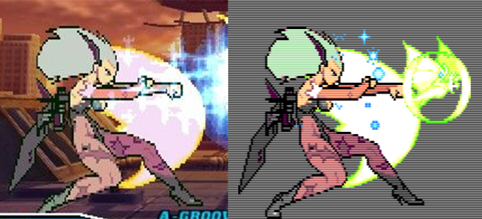 83. Left: Morrigan's sprite from Capcom vs SNK 2. Right: Morrigan&apos...