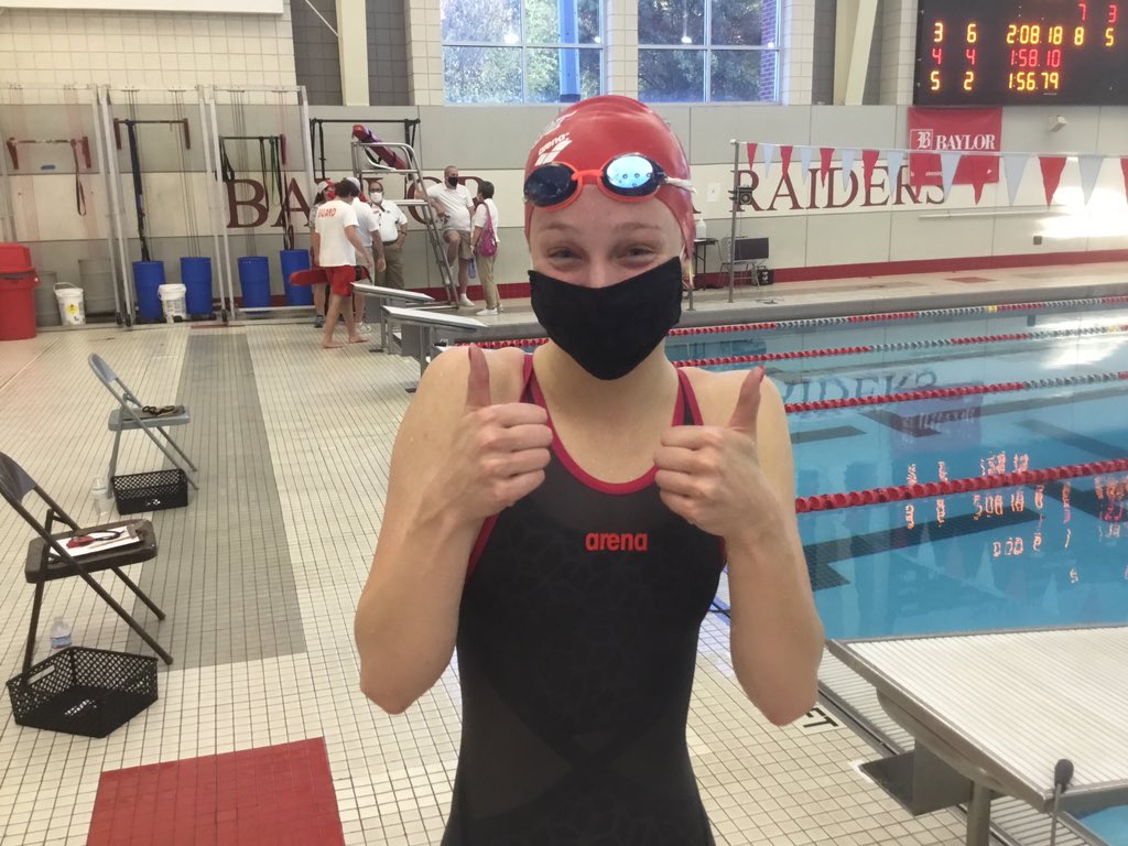 FlackCoach's tweet photo. @BaylorLeads @RaiderReCap BOOM! @BaylorSwimming Senior Ellie Waldrep breaks @baylorschool All American & @USASwimming National Junior Teamer Arden Meek’s 2008 Baylor Pool Record in the 200 backstroke! #1:56 #hardworkpaysoff💯 #TrustTheProcess #WeBeenWorking💪 https://t.co/KaX4loniUq