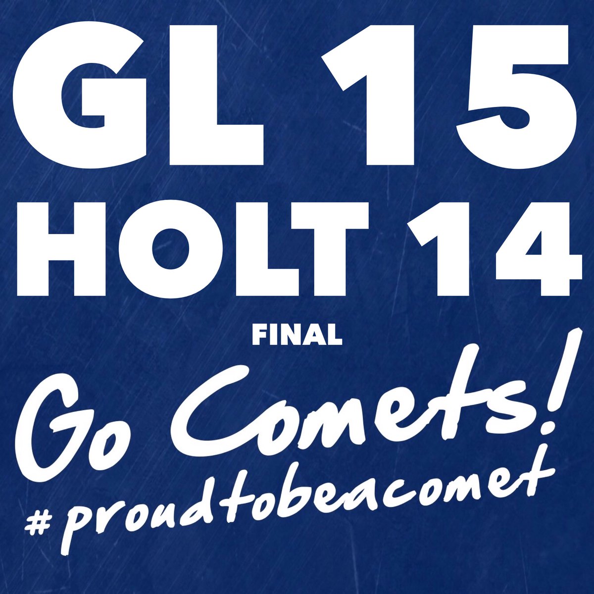 GL_football's tweet image. Final: GL 15, Holt 14. 
#PROUDTOBEACOMET