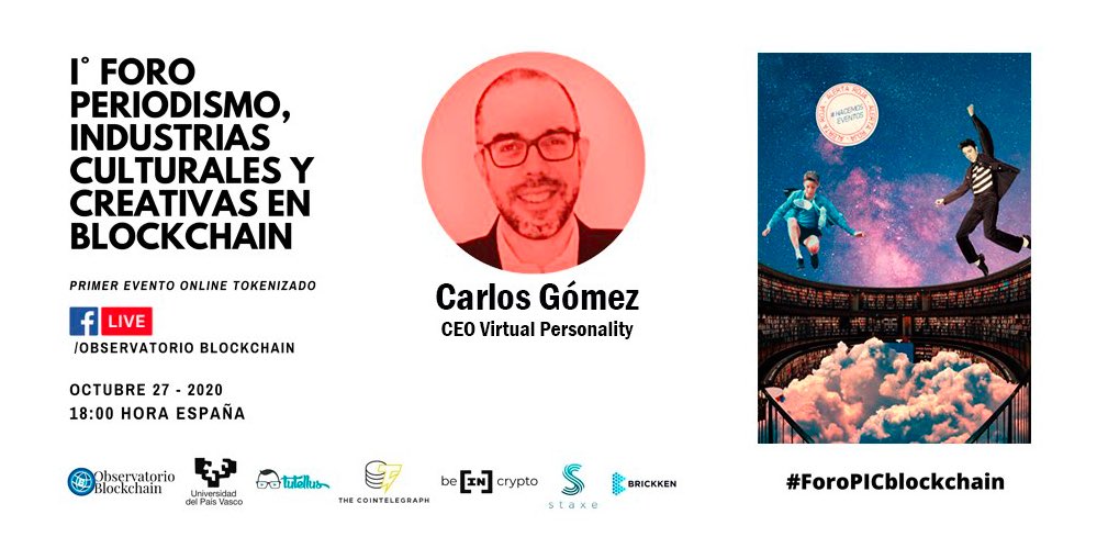 aiblock2024's tweet image. El próximo 27 de Octubre estaré participando en el 1er Foro de Periodismo, Industrias Culturales y Creativas en Blockchain con Covadonga Fernandez de @ObserBlockchain como moderadora. #ForoPICBlockchain