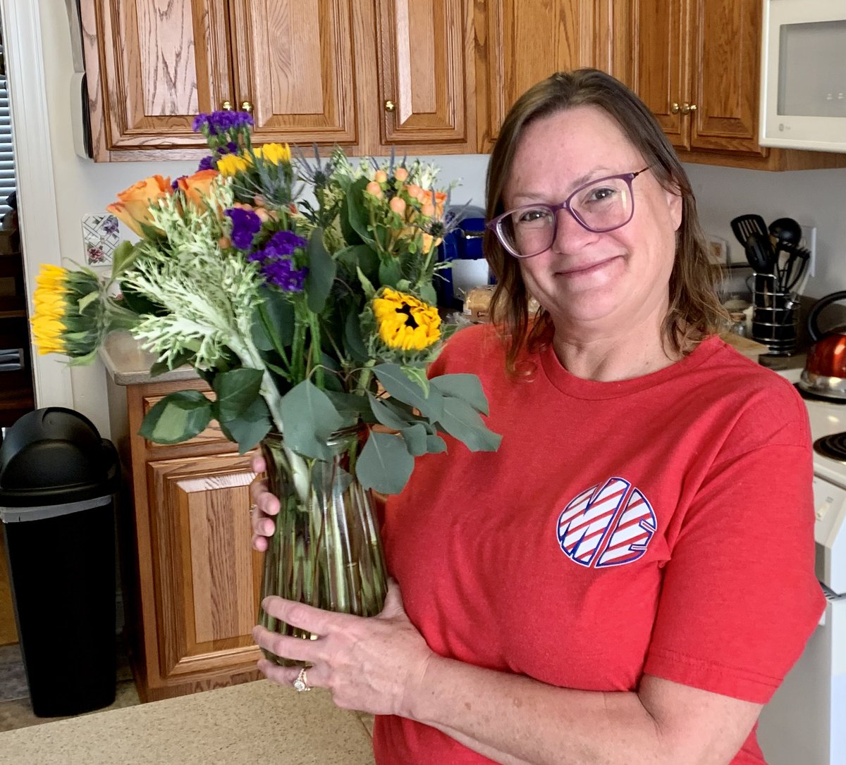 Student leaving virtual to come back to f2f sent me flowers!!  It’s a first for me after 21 years!