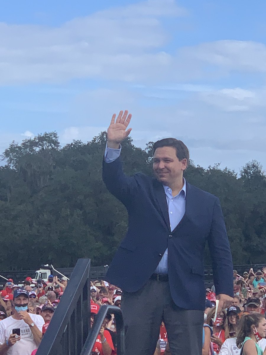 JoeGruters's tweet photo. Another homerun @RealDonaldTrump rally at the Villages today. America’s #1 Governor @RonDeSantisFl and former Fl AG @PamBondi opened up the event. Florida is Trump Country and we will deliver the 29 votes he needs to win the White House on November 3rd. @ChrisMZiegler #OTV2020 https://t.co/JX9TMwPsi4