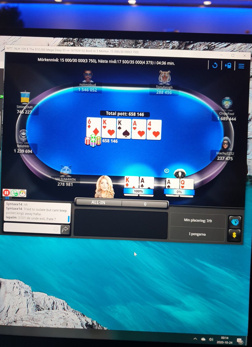 Sofia_Lovgren's tweet photo. Decent board...😍 #finaltable #megadeep #friyaypoker @888poker https://t.co/MErqW7VmxR