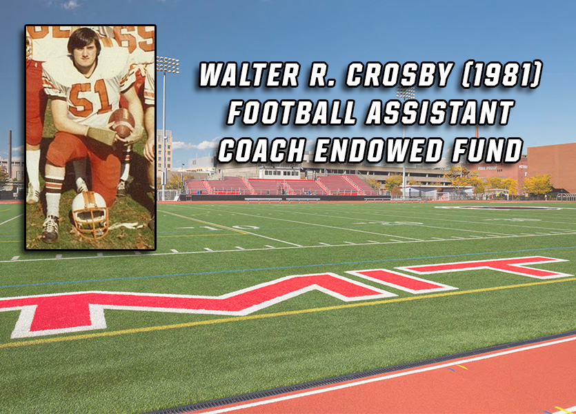 MITAthletics's tweet photo. DAPER is pleased to announce that the @MITFootball assistant coach fund has been renamed as the Walter R. Crosby (1981) Football Assistant Coach Endowed Fund! Walt was one of the founders of the modern era of MIT Football! https://t.co/dcNSD97hOQ #d3fb https://t.co/Rtp3sm0HJi